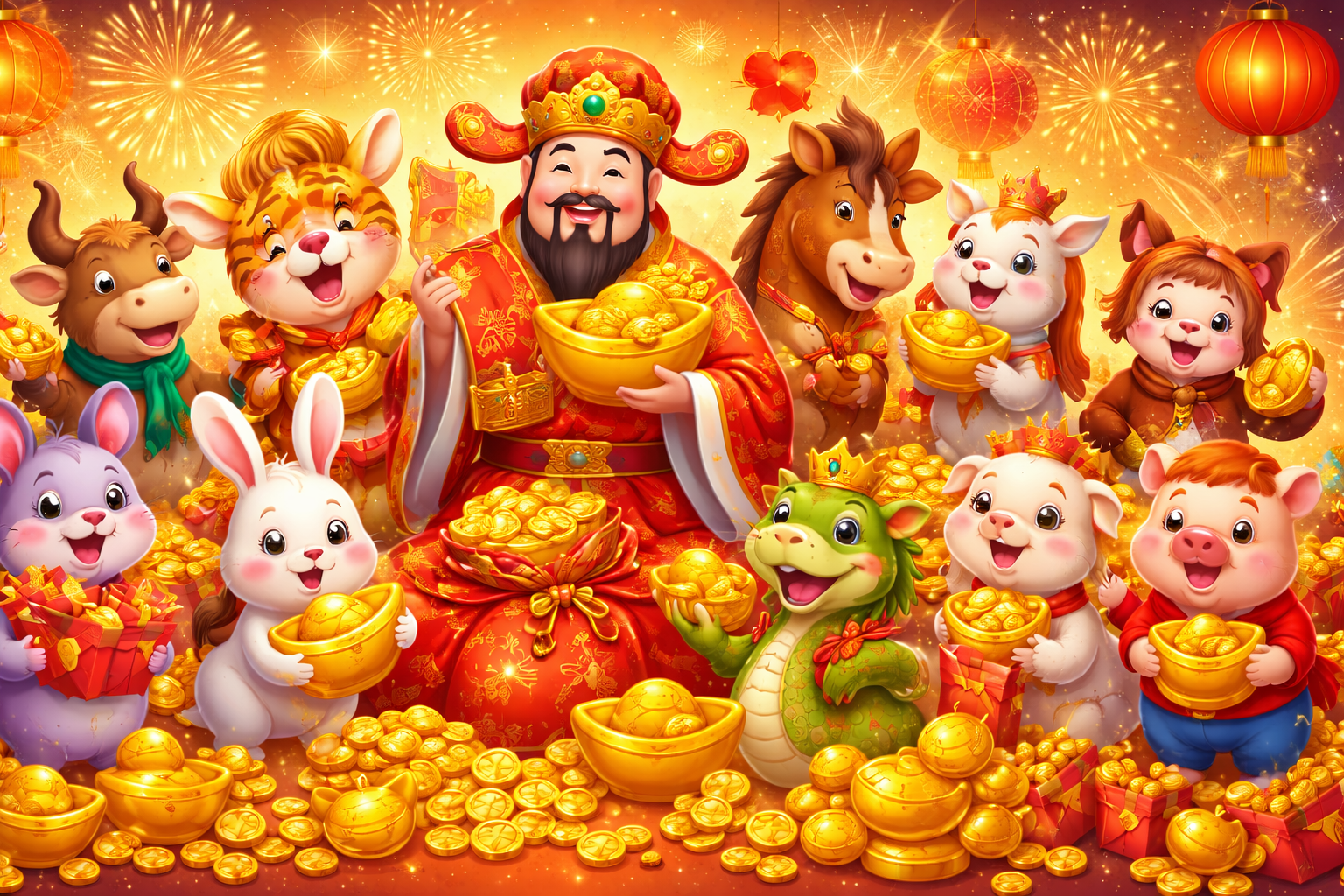 2026 年 12 生肖財運解析示意圖